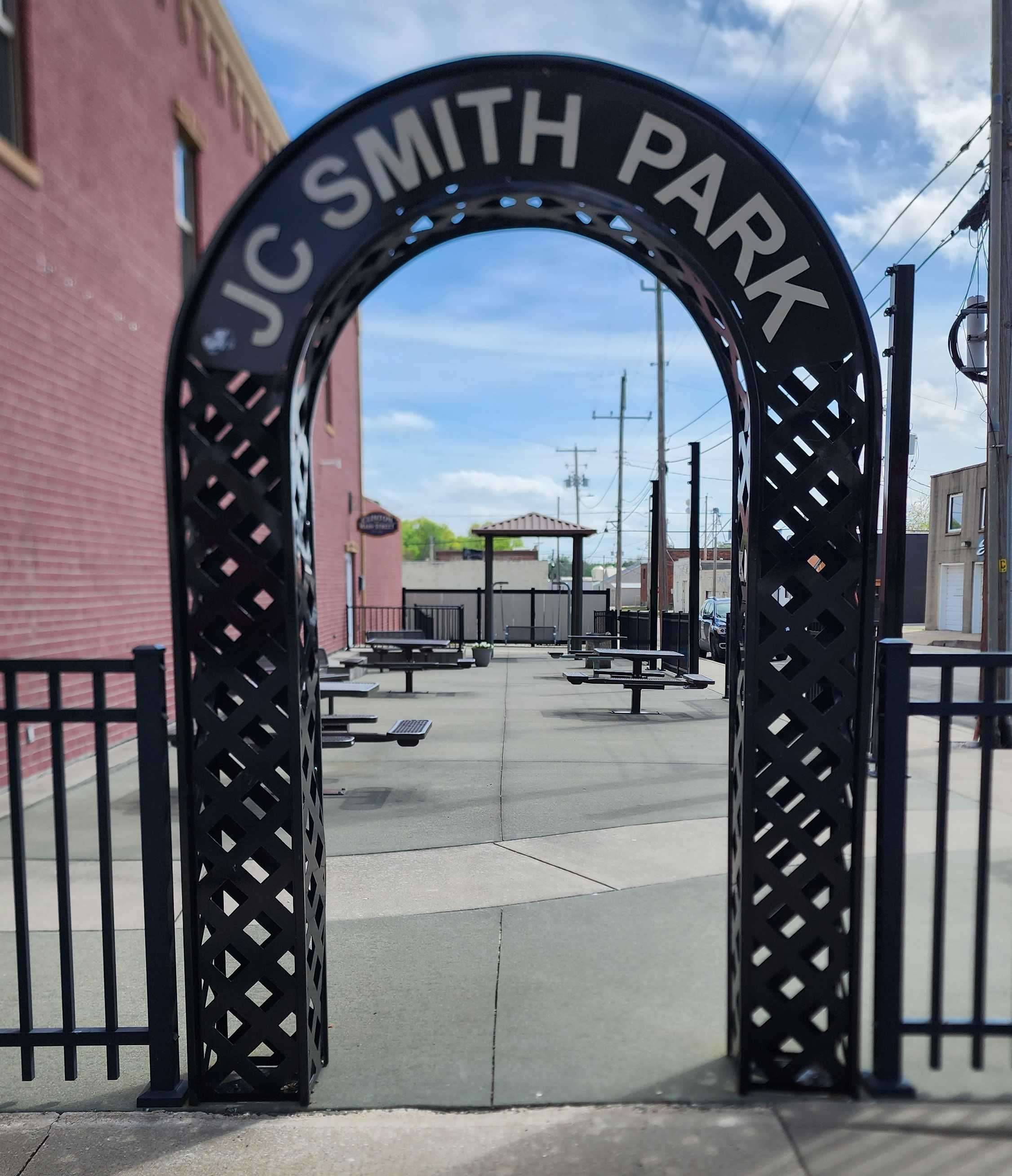 JC Smith Park Entrance Sidewalk View